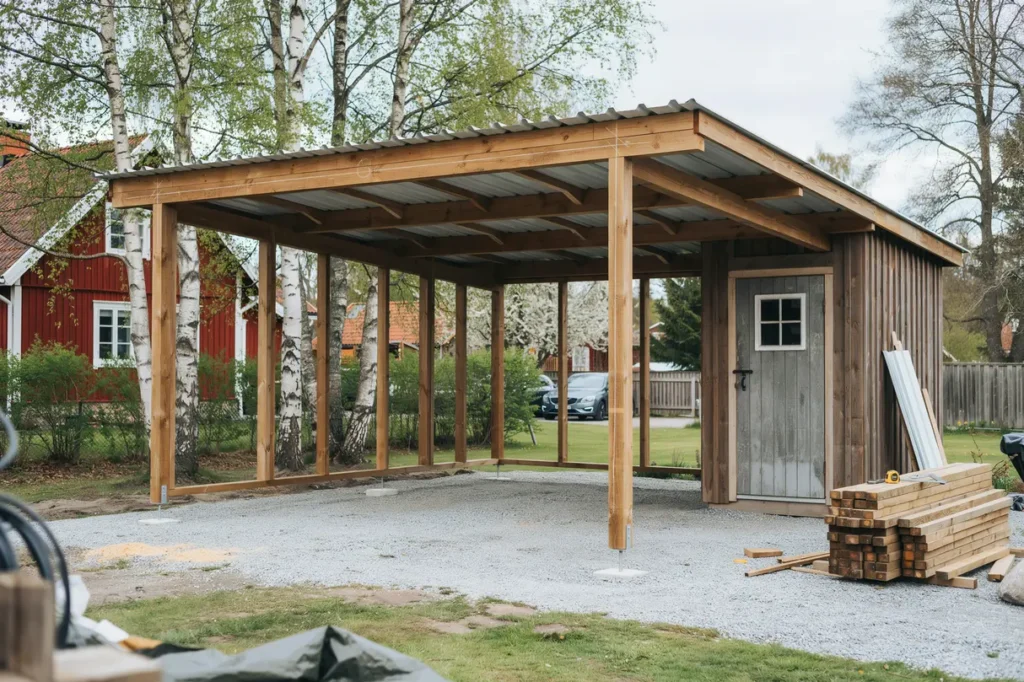 bygga carport med f rr d m tt materialval och smart planering f r villatomten